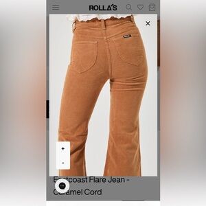 ROLLA'S Eastcoast Flare tan cord jeans